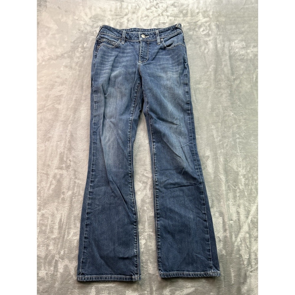 Banana Republic Jeans Y2K Bootcut Mid Rise Womens Sz 8 Blue Western Boho Cowgirl